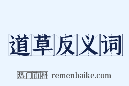 道草反义词是什么意思的图片